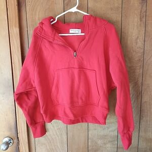 Discount Divas Red Cropped Hoodie Pullover Size Small new